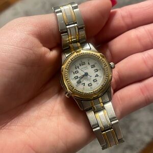 Vintage silver and gold guess watch